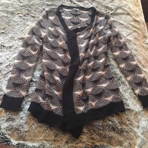 Black and cream cardigan